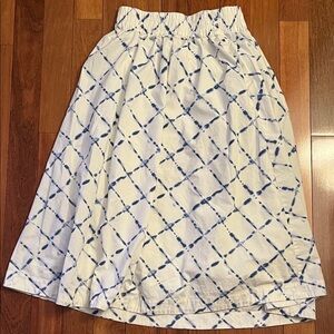 GAP Navy and Cream A-Line Skirt